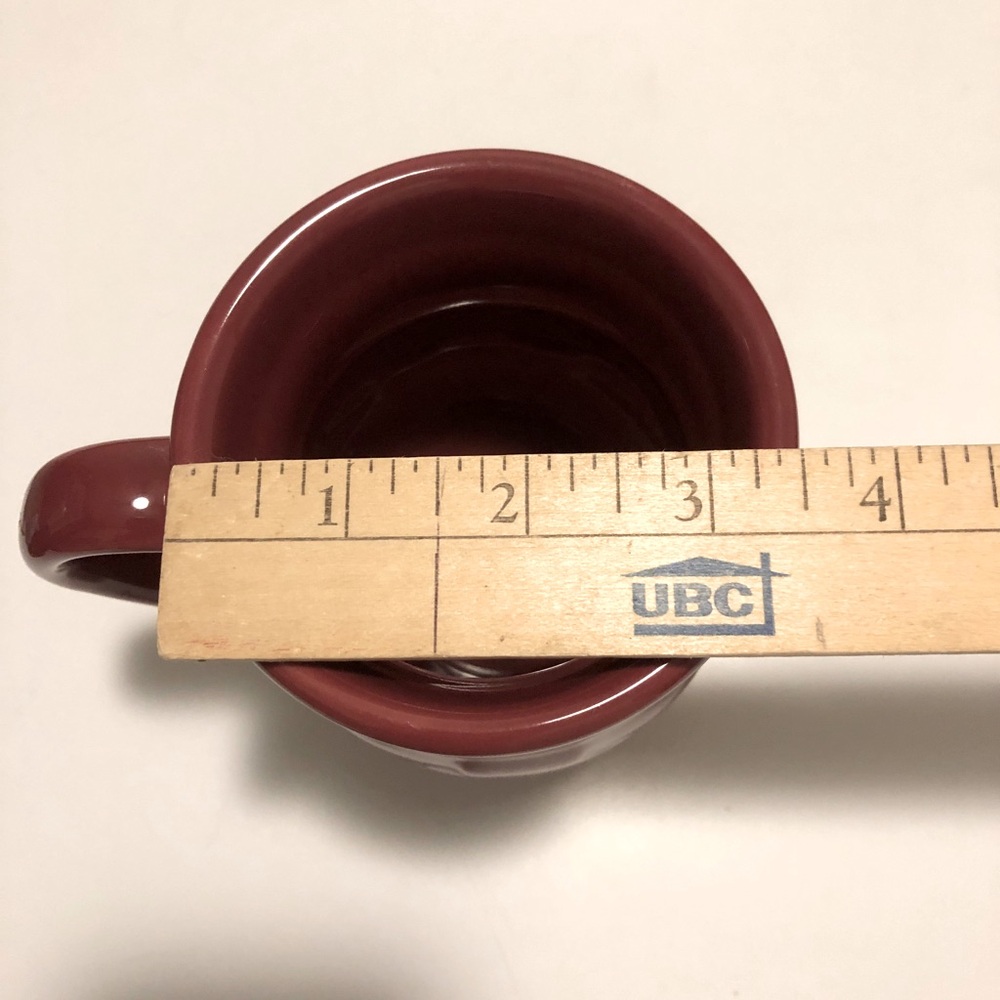 Longaberger Woven Traditions Paprika Red Latte Pedestal Mugs - Set of 2 - Picture 5 of 6